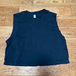 EUC Lululemon All Yours Cropped Cotton Tank Top Black Size 4
